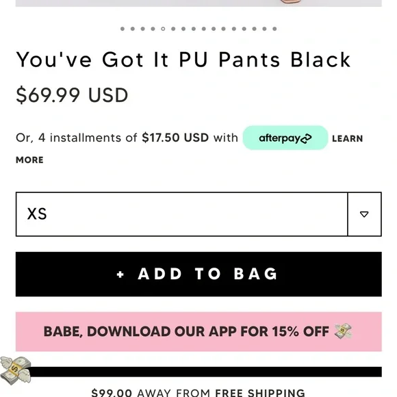 White Fox you’ve got it leather pants - Picture 4 of 5